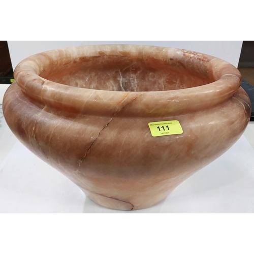 111 - A large alabaster vase/planter.