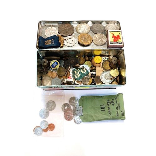 232 - A selection of badges, coins and collectable medals