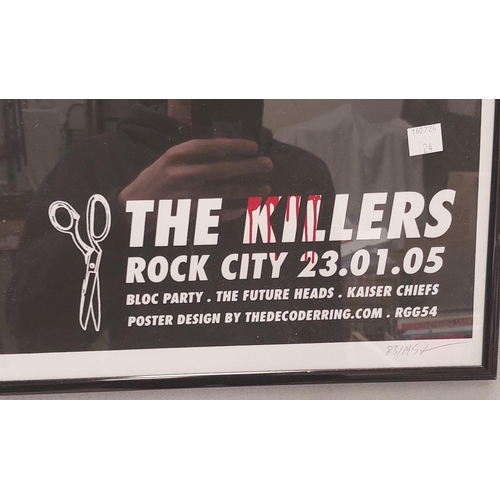 24 - Music Poster: The Killers, Rock city Limited edition 83/145