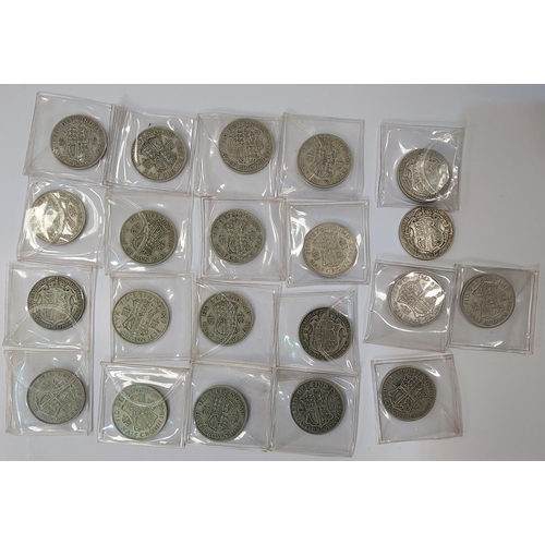 248 - GB pre-1947 silver half-crowns (21)