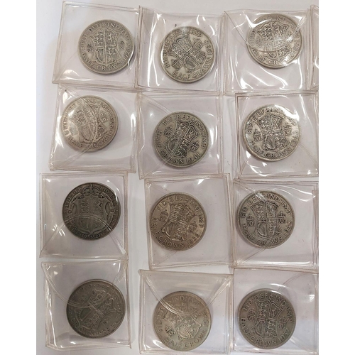 248 - GB pre-1947 silver half-crowns (21)