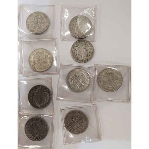 248 - GB pre-1947 silver half-crowns (21)