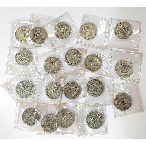 249 - GB pre-1947 silver florins (19) 