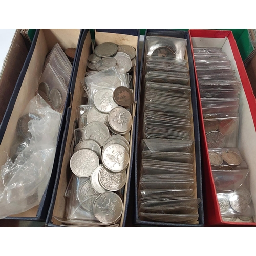 255 - A quantity of GB pre-decimal coins including pennies, etc. 