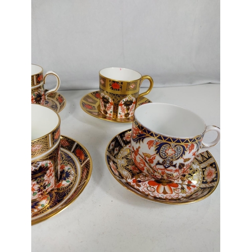 537 - 6 Royal crown Derby Imari pattern coffee cups and saucers (various designs).