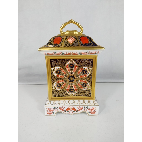 540 - A Royal Crown Derby mantle clock, height 19 cm.