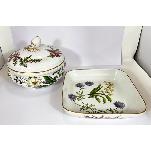 593 - A Spode Stafford Flowers square serving dish and a Spode Stafford Flowers covered tureen