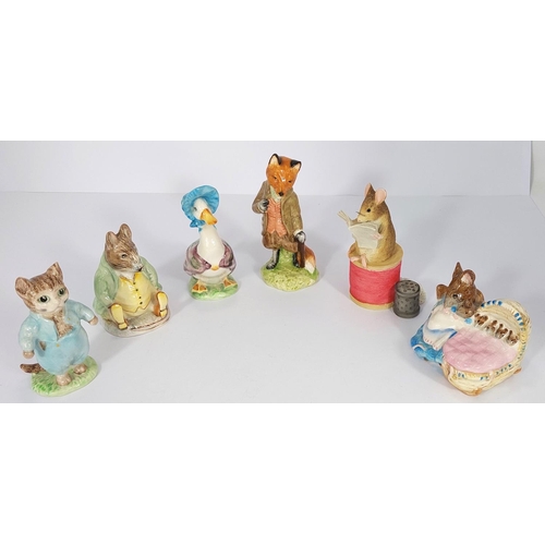 616 - Five Beswick Beatrix Potter figures and a similar Border Fine Art figure