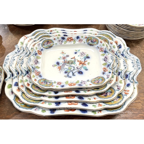 641 - Corona Ware comprehensive dinner service (47pc) Old Woodstock pattern, including 2 large and 2 small... 