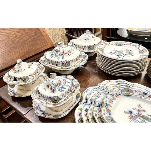 641 - Corona Ware comprehensive dinner service (47pc) Old Woodstock pattern, including 2 large and 2 small... 