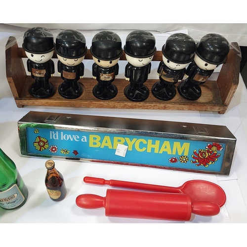 69 - Advertising ware: a collection of Homepride, Babycham and other advertising items.