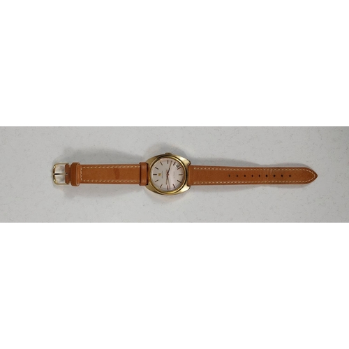 697 - A Zenith XL-Tronic tuning fork watch circa 1972 ESA 9162 12 jewel electronic movement, gold plated c... 