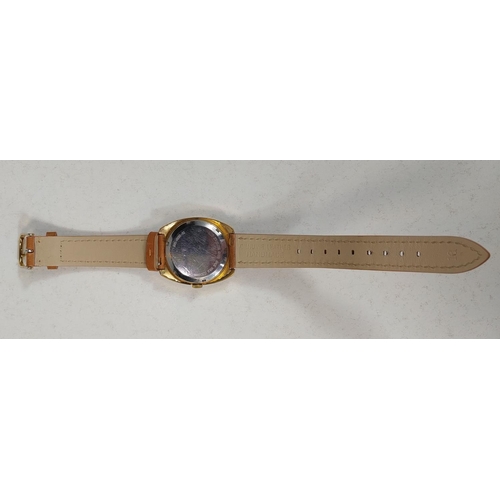 697 - A Zenith XL-Tronic tuning fork watch circa 1972 ESA 9162 12 jewel electronic movement, gold plated c... 