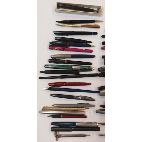 7 - A selection of vintage fountain and other pens