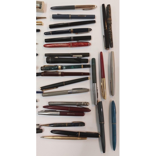 7 - A selection of vintage fountain and other pens