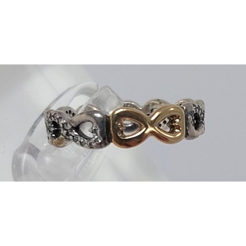 728 - Two Pandora Moments bracelets with gold plated charms; another Pandora bracelet with lock and 2 char... 