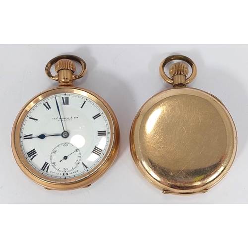 781 - A gilt cased Hunter pocket watch, the case stamped Illinois Watch Case Co USA and numbered 2404676 a... 