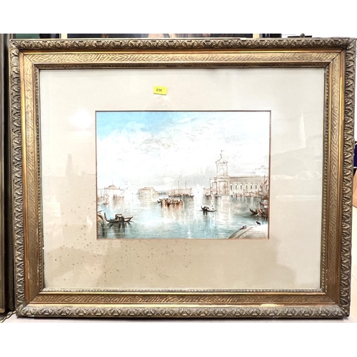 838 - A 19th century print of 'The Guidecca Venice' in large gilt frame 