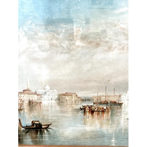 838 - A 19th century print of 'The Guidecca Venice' in large gilt frame 