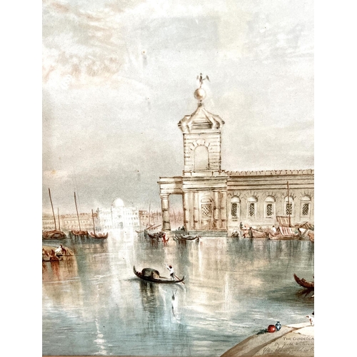 838 - A 19th century print of 'The Guidecca Venice' in large gilt frame 