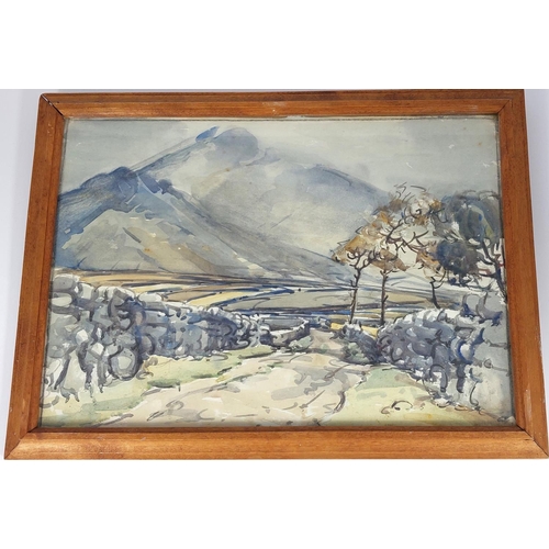 846 - MARJORIE HENRY, Irish watercolour, Binion, Mourne Mountains, County Down, signed and title on vesso,... 