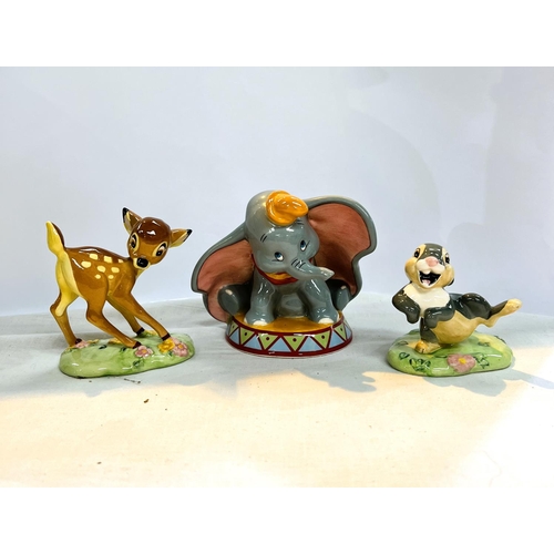 636 - Three Royal Doulton Limited Edition Disney figures, Dumbo, Thumper and Bambi 