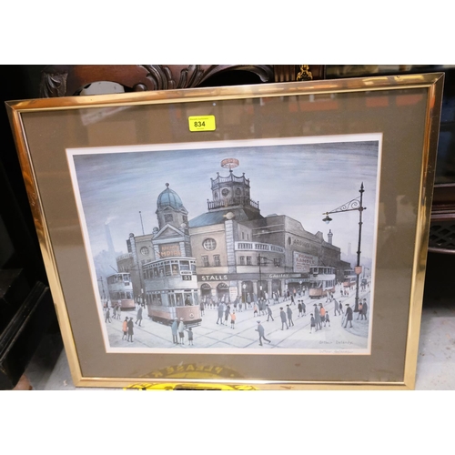 834 - An Arthur Delaney: - signed limited edition prints of Stalls gallery framed and glazed.