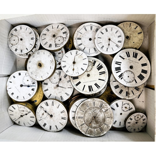 754 - A collection of various pocket watch movements and parts etc