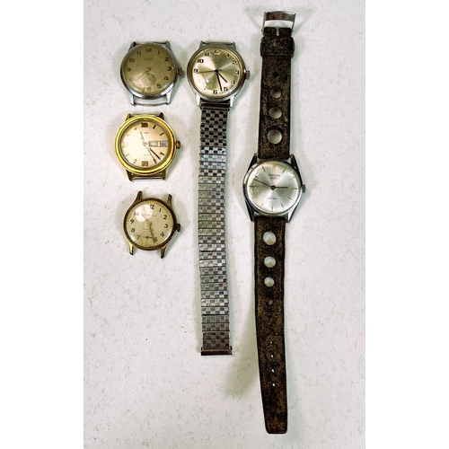 760 - A collection of gents vintage wristwatches Timex etc