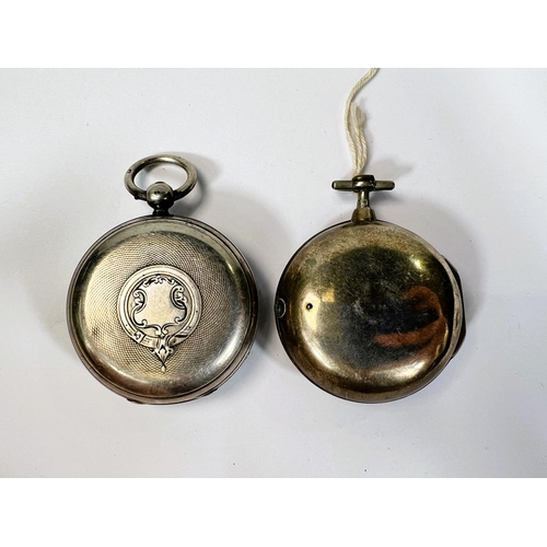 748 - A silver cased open face pocket watch, another a.f and small selection of parts