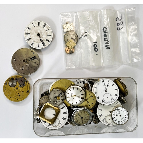 753 - A collection of various watch and pocket watch movements