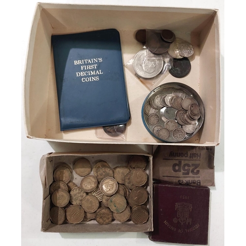 257 - GB pre-decimal coins including QV3ds