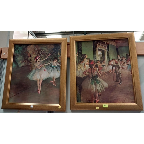 64 - Two prints of the BALLET by Degas.No bids sold with next lot