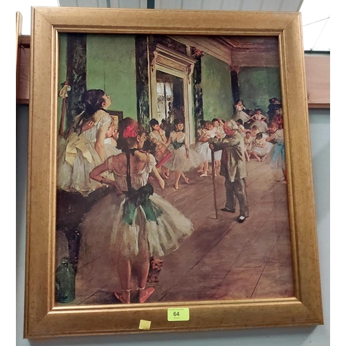 64 - Two prints of the BALLET by Degas.No bids sold with next lot