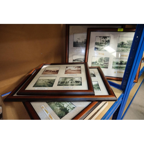 113 - A selection of framed black and white photographs of soldiers and military scenes.