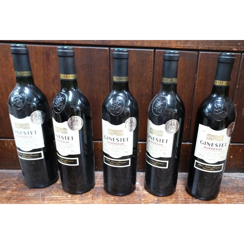 802 - Five bottles of 2003 Ginestet Bordeaux red wine