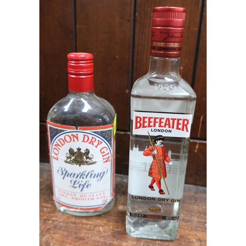 805 - A vintage bottle of Lodon Dry Gin Sparkling Life, 70cl and a Bottle fo Beefeater Lon Dry Gin 70cl