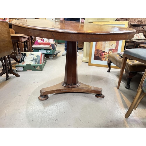 997 - A 19th century mahogany tilt top breakfast table with octagonal column and tripod base