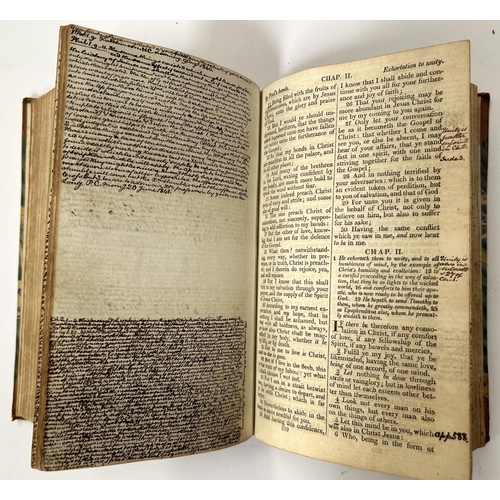 132 - NEW TESTAMENT, 1818 with later inter-leaved annotations dated 1826-1837.