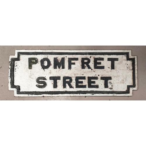 168A - A Victorian street sign from the Liverpool Docks area, Pomfret Street, 33 x 90cm