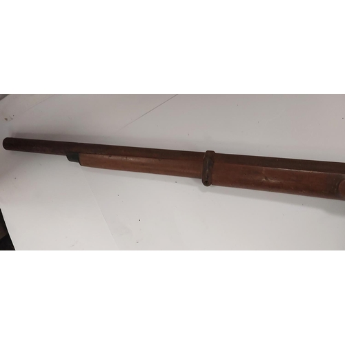 238 - A 19th century Enfield percussion rifle with crown mark to lock plate. With cut down carbine style b... 