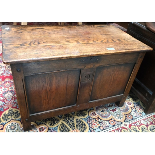 908 - A 1930's oak blanket box.