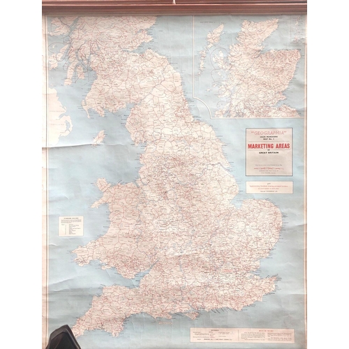 142 - A scroll map of Great Britain 