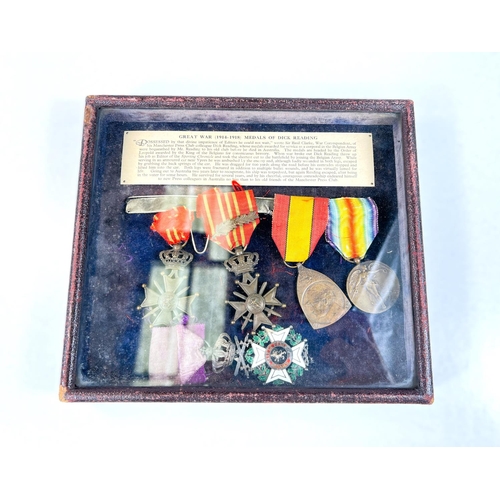 222 - THE GREAT WAR MEDALS of Richard (Dick) Reading 1876-1929, a group of 5 to include Order of Leopold I... 