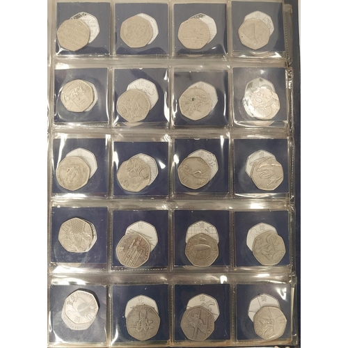 242 - An album of 50p coins including 2012 olympic coins and others