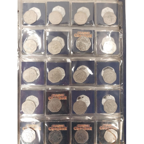 242 - An album of 50p coins including 2012 olympic coins and others