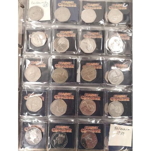 242 - An album of 50p coins including 2012 olympic coins and others