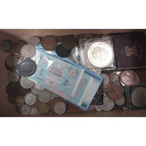 243 - GB and foreign coins and banknotes