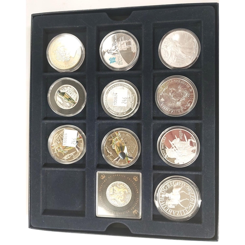 246 - US: 2010, $1 1oz 999 silver, GB: 2010, £2 1oz 999 silver, other commemorative coins and medals.