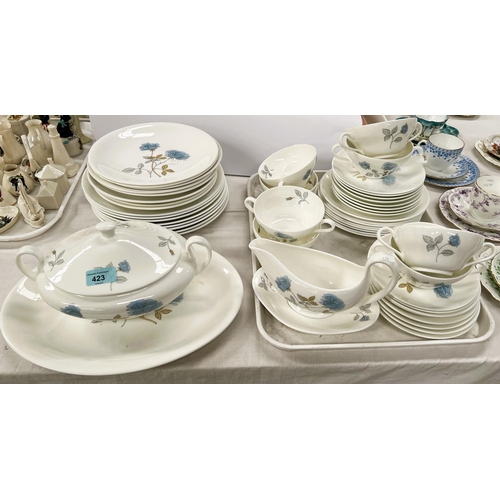 423 - A Wedgwood Ice Rose part dinner service (approx. 44 pieces)